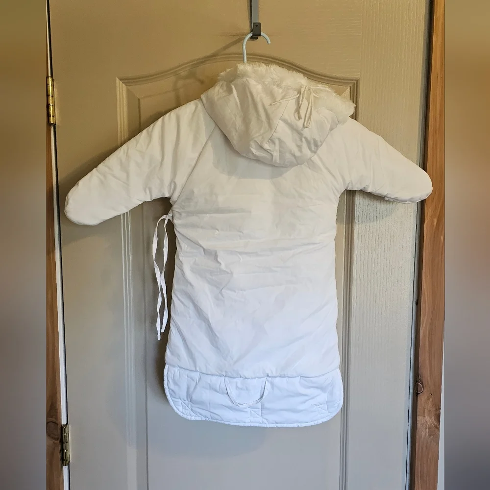 Vintage Unisex White Snow Suit Cover Up By Bright Future